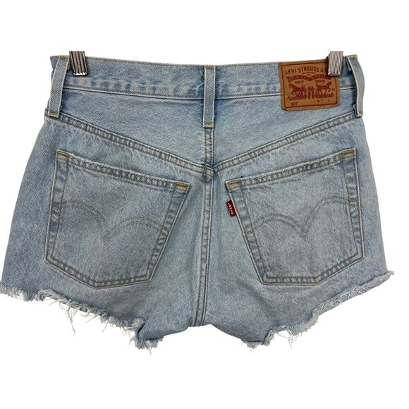 Levi’s 501 Denim Shorts Jean Size 25 Buttonfly Distress Cutoffs Light Wash EUC - Picture 4 of 7